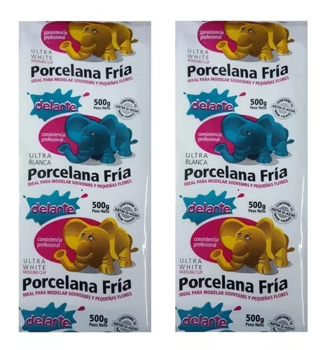 Porcelana en frio 250 gr. Delarte x 1 u.