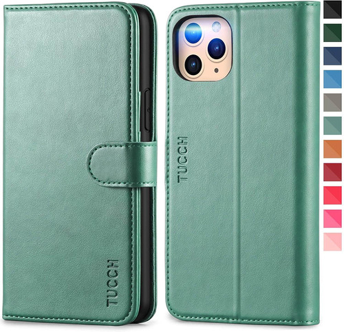 Funda Para iPhone 11 Pro, Verde/billetera/resistente/sopo...