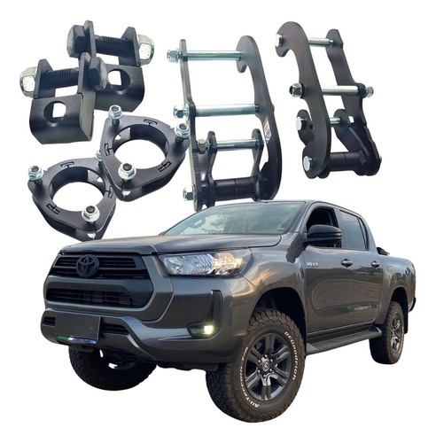 Kit Calços E Jumelos 2 Pol Suspensão Hilux Conquest 2023