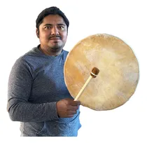 Comprar Tambor Chamánico 40 Cm Con Amarre De Piola Temazcal Cantos