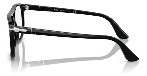 Marco cuadrado Persol Greta Po3329v 95 54, sin plaquetas, color negro brillante