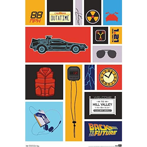 Póster De Pared Back To The Future-grid, 14.725 In X 2...