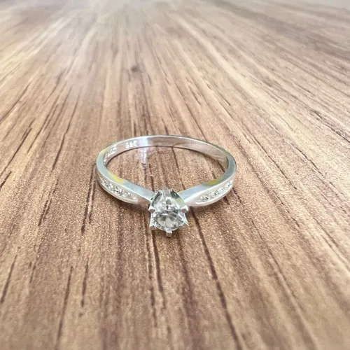 Anillo De Compromiso Promesa Plata 925 Circonia Mujer Ag lea