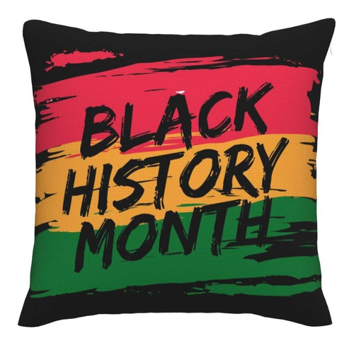 Funda Almohada Para Sofa O Diseño Historia Negra 18.0 X In