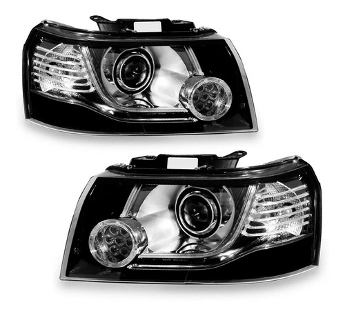 Par Farol Freelander 2 2006 A 2013 Led Másc Negra 12 Pinos