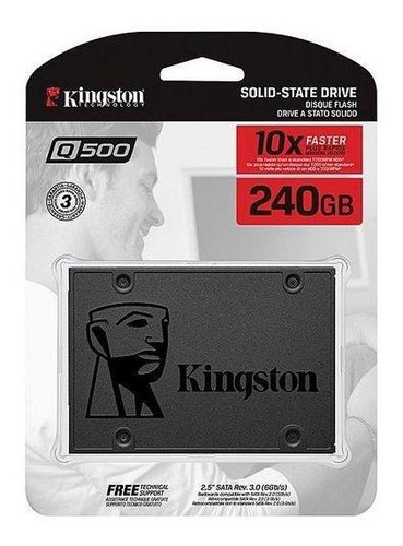 Imagen 1 de 2 de Disco Duro Sólido Ssd Kingston 240gb Q500