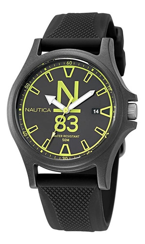 Reloj Náutica Java Sea Napjss221 Negro 40mm Mediano Clásico