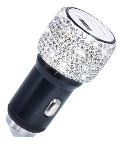 Cargador De Coche Usb Dual Bling Bling Adornos De Cristal He