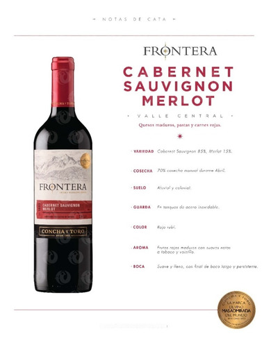 Vino Tinto Frontera 1.5 L Orig. - mL a $60