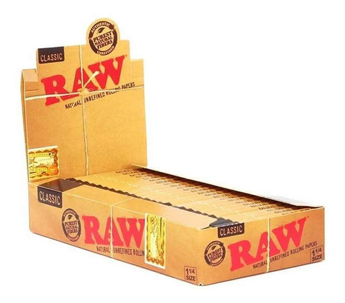 Seda Raw Classic 1 1/4 Caixa Com 24