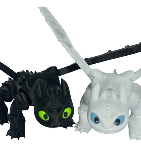 Dragão Articulado Banguela E Fúria Da Luz 3d - 21 Cm