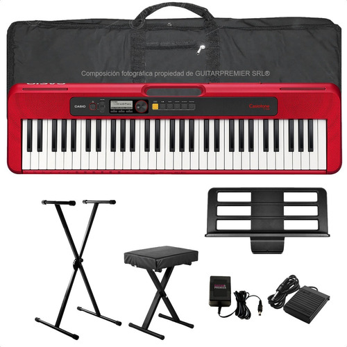 Organo Teclado Casio Ct-s200 5/8 Atril Funda Pedal Pie Banco