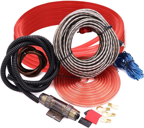 Kit Cables Amplificador Calibre 8 Subwoofer Auto - Alta Cali