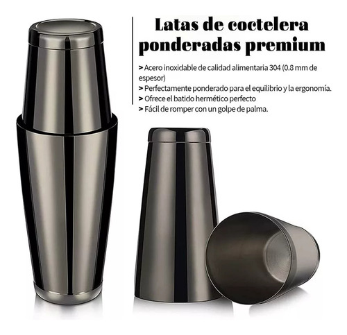 JiaYouwogz Kit Cóctel 11 Piezas Acero Coctelera Barman