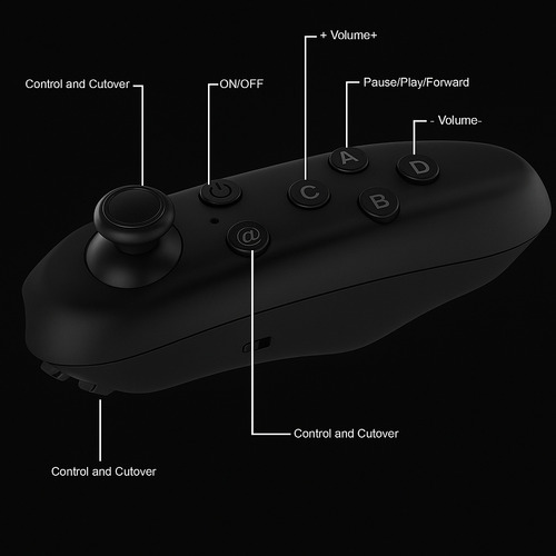 Control Bluetooth Genérica Joystick Negro Para Celular
