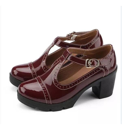 Zapatos Oxford Para Mujer, Plataforma, Cuña Y Tacón Medio Co