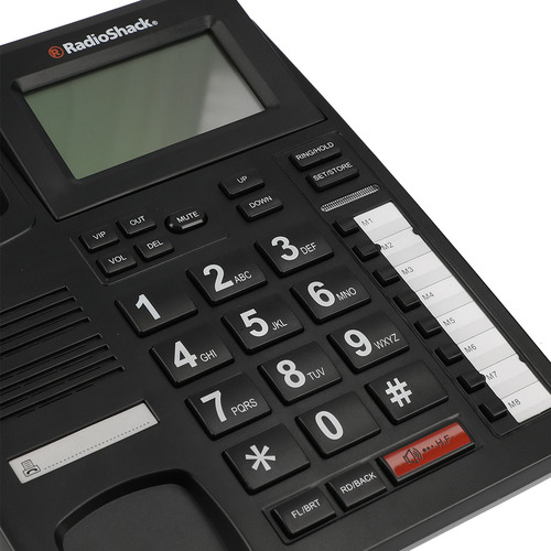 Teléfono Alámbrico Con Pantalla Radioshack Color Negro