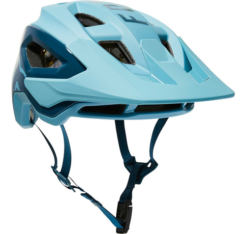 Casco Ciclismo Mtb Fox - Speedframe Pro Helmet (en Coutas) Color Sulphur Blue Talle L