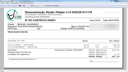 Software Para Gerenciar Studio De Pilates V1.0 - Fpqsystem