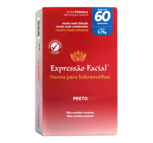 Henna Para Sobrancelha Expressão Facial Preto