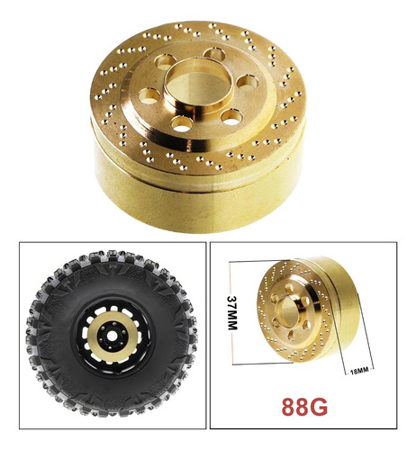 1 Pieza Rc Car Trunk Rim Contrapeso Interno Para 1/10 Rc 88g