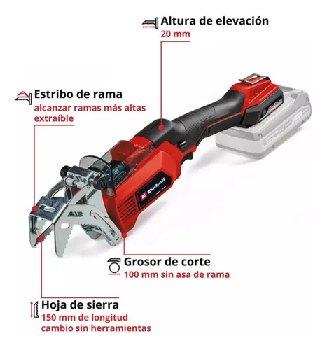 Tijera Podar Inalamb Ge-gs 18/150 +starter-kit 5.2ah Einhell