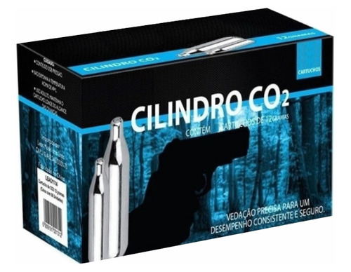 20x Cilindro Co2 12g Alta Pressão Bbs Airgun Airsoft