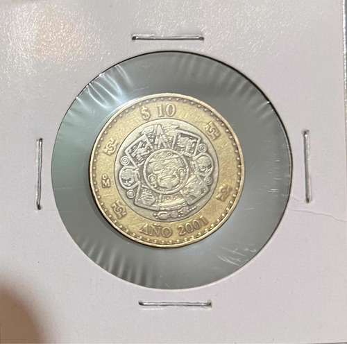 Moneda De 10 Pesos Año 2001 Serie Nuevo Milenio
