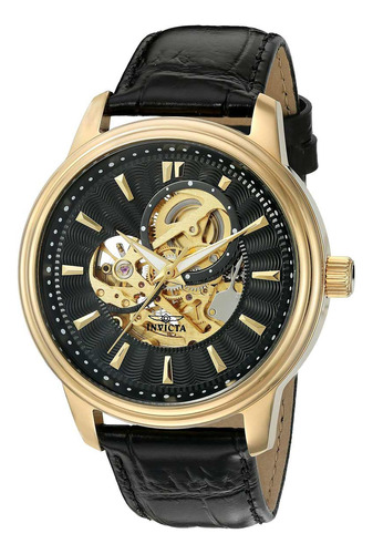 Invicta 22578, Diseño Vintage, Negro Y Dorado, Esfera Tipo E