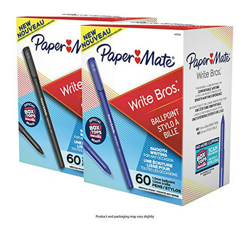 Esfero - Bolígrafos Paper Mate Write Bros, Punta Media (1,0 