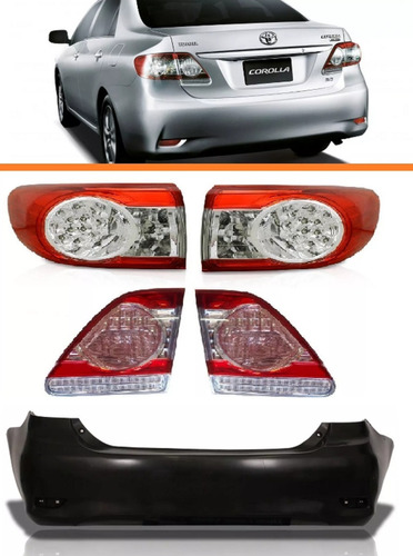 Parachoque Traseiro Corolla 2012 Kit Lanterna Led