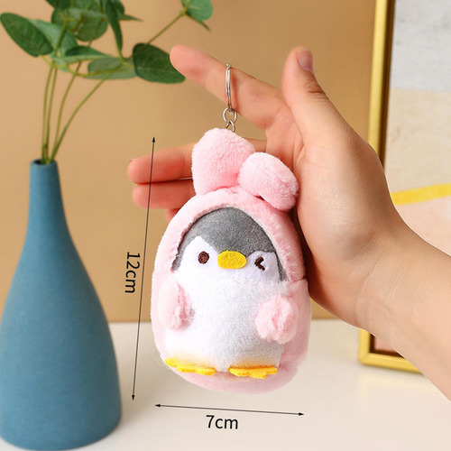 Pingüino Muñeca Llavero Adorable Creativo Oreja Larga Rosa