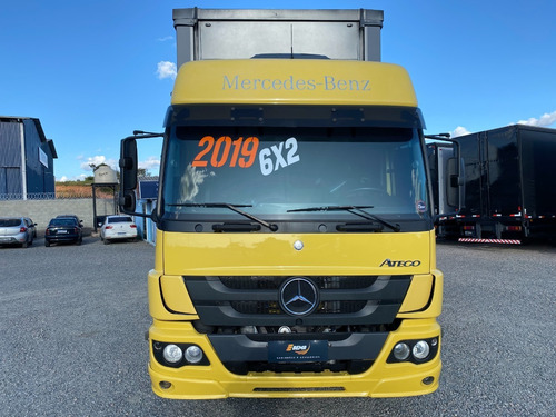 Imagem 3 de 19 de Mb Atego 2430, Truck 6x2, 2019. Sider 10 Metros.único Dono