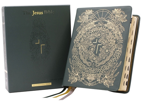 The Jesus Bible Artist Edition, Niv, Genuine Leather, Calfskin, Green, Limited Edition, Thumb Ind..., De Passion Publishing. Editorial Zondervan, Tapa Dura En Inglés