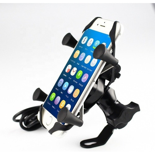 Imagen 2 de 8 de Soporte Y Cargador Celular Moto 5v 2a Salida Usb Cable