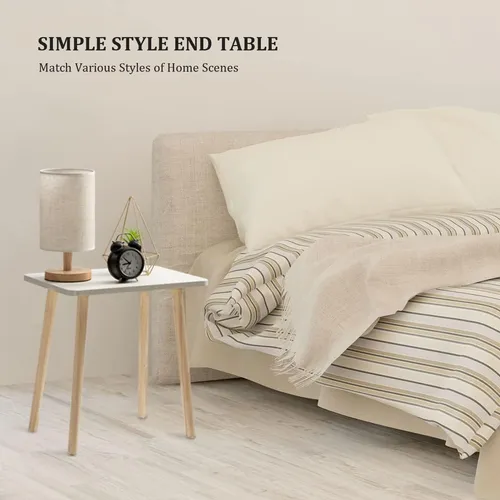 Mesas Auxiliares Boho Con Patas De Madera, Fácil Montaje