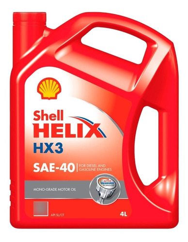 Aceite Shell Helix Hx3 Sae 40 4 Litros