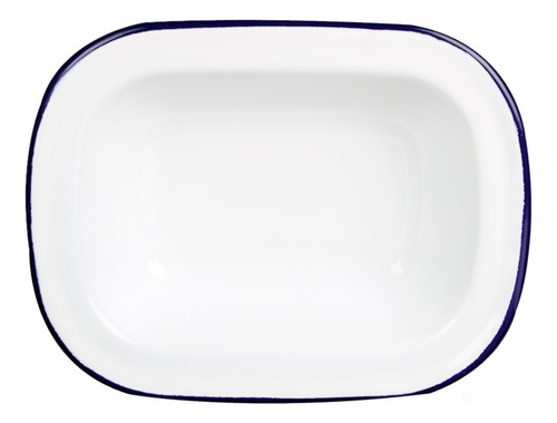 6 Mini Escofier Charola De Peltre 15x12 Cm 540 Ml Vencort Color Blanco