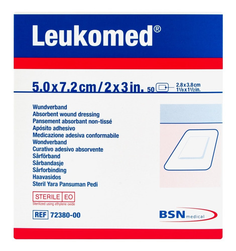 Imagen 2 de 2 de Apositos Adhesivo Leukomed 5 X 7.2 X 50 Uds