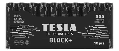 Tesla Pilas Alcalinas Aaa Negro+ Paquete De 10