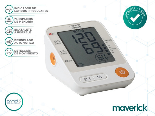 Kit Tensiómetro Digital + Oxímetro Maverick 1 Año Garantía