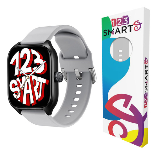 Pulseira De Silicone Fecho Cinza Compativel Com Amazfit Gts 4 Gts 3 Gts 2 Gts 1 Gts4 Mini Gts2 Mini Bip U Bip S Bip 3 Bip Lite Gtr Mini Gtr 42mm - Cor Cinza