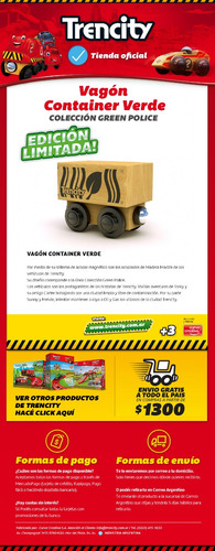 Imagen 4 de 8 de Trencity Vagón Container - Col. Greenpolice - Tienda Oficial