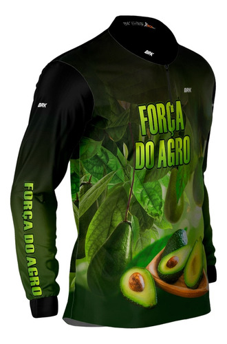 Camisa Agro Brk Cultivo Frutas Produtor De Abacate Com Uv50+