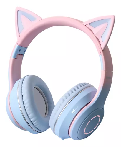 Headphone Headset Gatinho Orelha De Gato Com Led Fone De Ouvido Lt30 (Lilas)