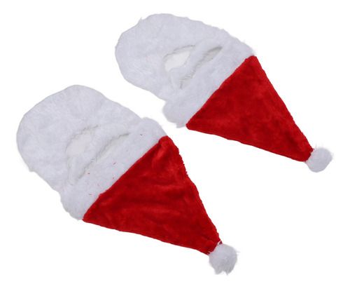 - Gorro De Navidad De Felpa, 2 Piezas, Accesorios De Papá