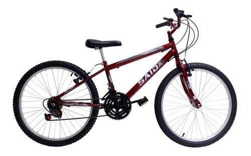 Bicicleta Aro 24 Mtb Masculina 18 Marchas Said-x Cor Vermelho Tamanho do quadro Único