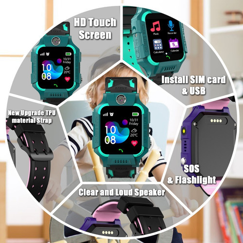 Smartwatch Pthtechus Y19 Con Música Y Juegos Para Niños Color De La Caja Azul