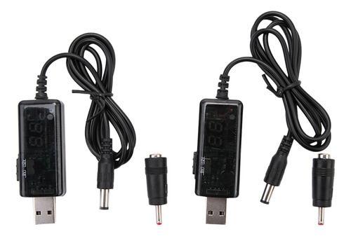 Convertidor Elevador De Voltaje Usb De 5 V A 9 V 12 V Dc, 2