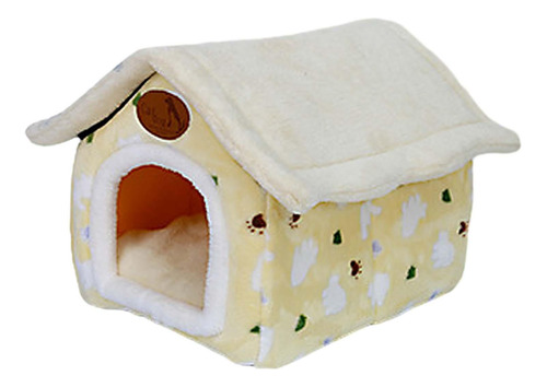 Cama Para Perros Y Gatos, Nido Para Gatos, Cueva Amarillo M